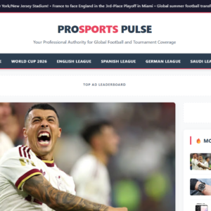 PRO SPORTS PULSE — Responsive Sports News & Soccer Tournament Theme for Blogger (AdSense Ready + Dark Mode)